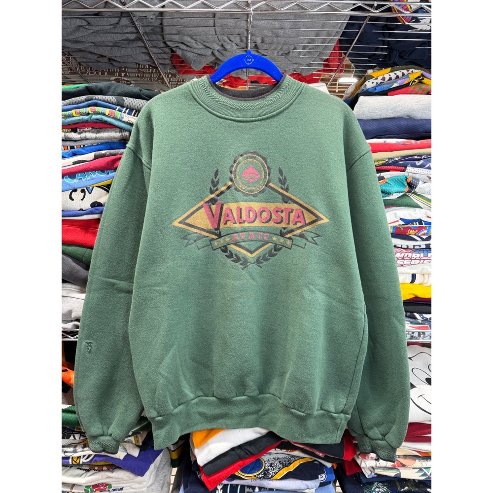Vintage JanSport Valdosta State University Sweatshirt Green Mens L Made in USA